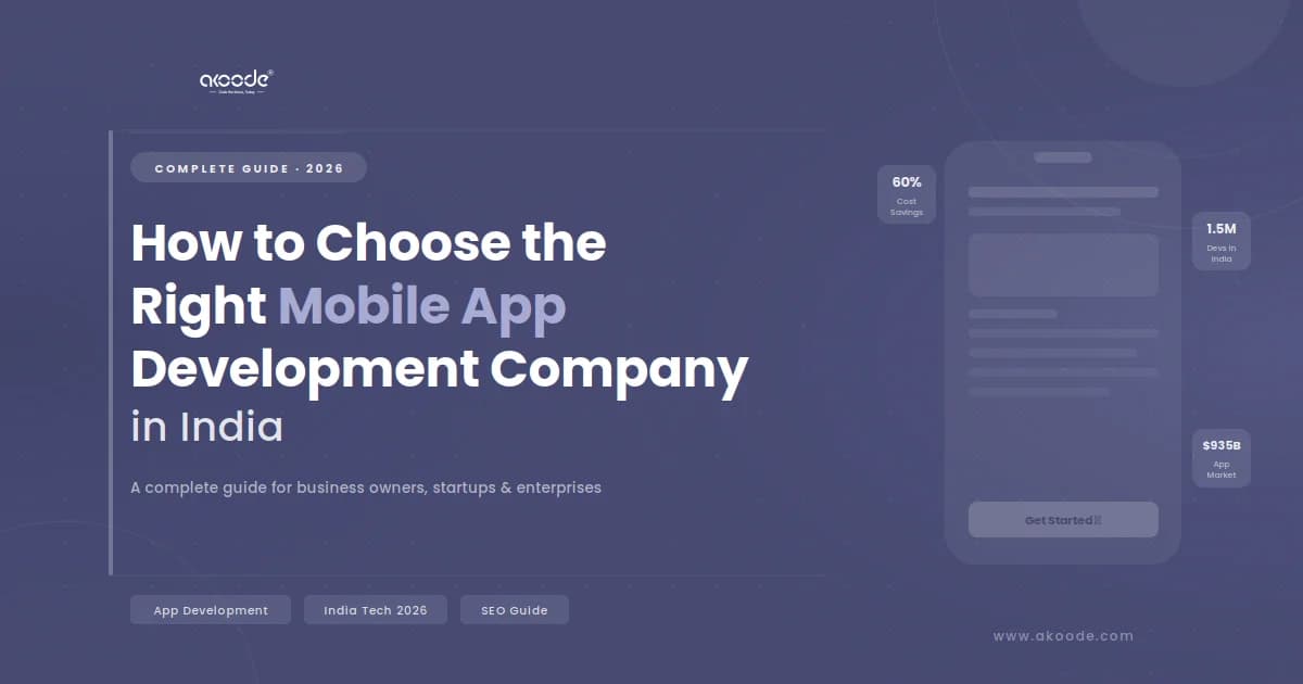 How to Choose the Right Mobile App Development Company in India: A Complete Guide for Businesses