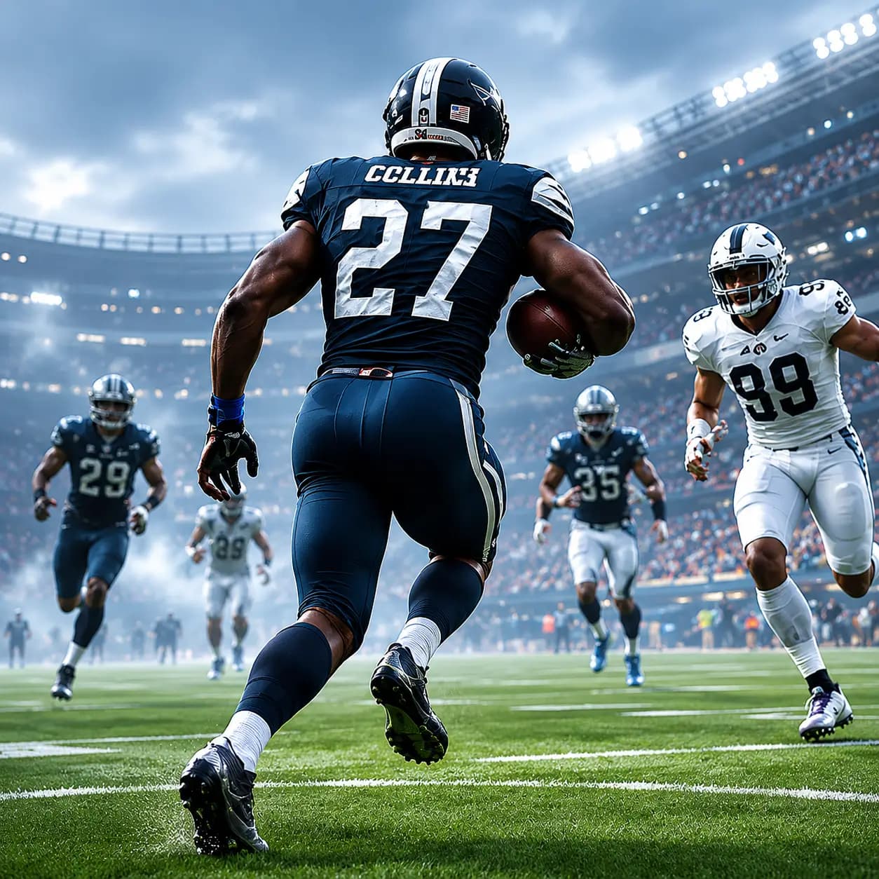 AI computer-vision analysing a live sports play